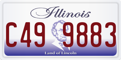IL license plate C499883