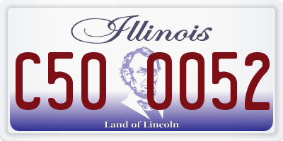 IL license plate C500052