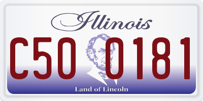 IL license plate C500181