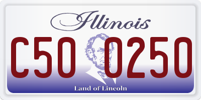 IL license plate C500250
