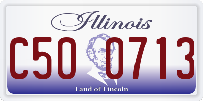 IL license plate C500713