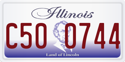 IL license plate C500744