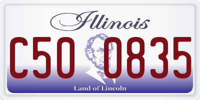 IL license plate C500835