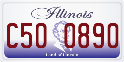 IL license plate C500890