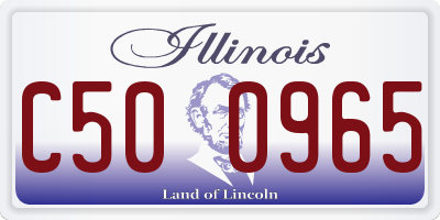 IL license plate C500965