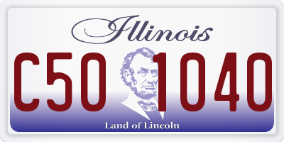 IL license plate C501040