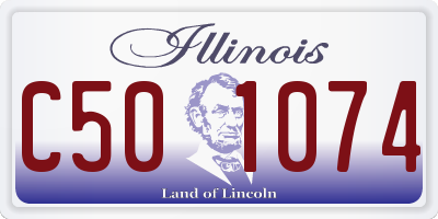 IL license plate C501074
