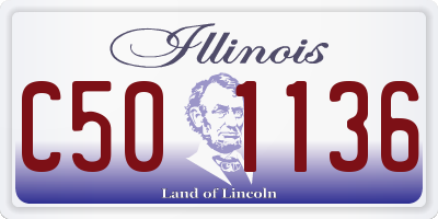 IL license plate C501136