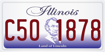 IL license plate C501878
