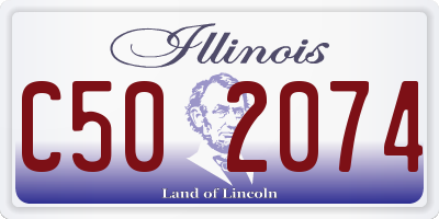 IL license plate C502074