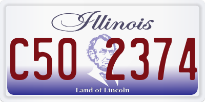 IL license plate C502374