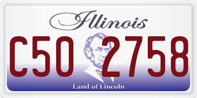 IL license plate C502758