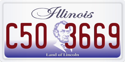 IL license plate C503669