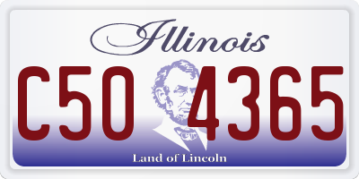 IL license plate C504365