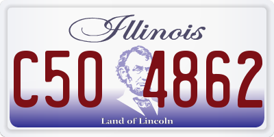 IL license plate C504862