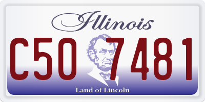 IL license plate C507481
