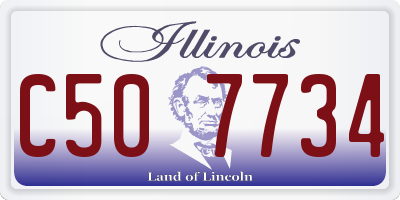 IL license plate C507734