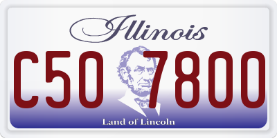 IL license plate C507800