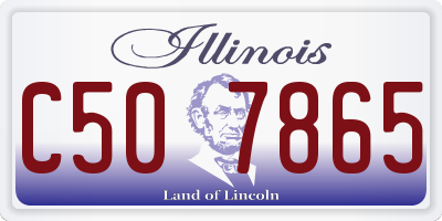 IL license plate C507865