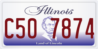 IL license plate C507874