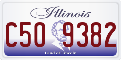 IL license plate C509382