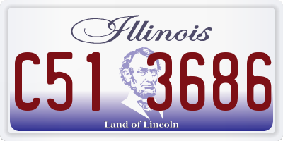 IL license plate C513686