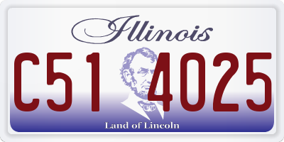 IL license plate C514025