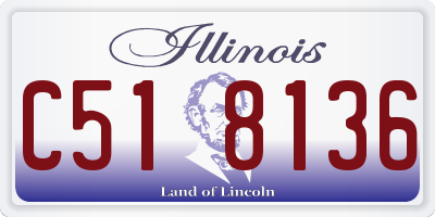 IL license plate C518136