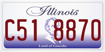 IL license plate C518870