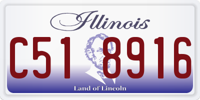 IL license plate C518916
