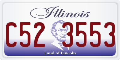 IL license plate C523553