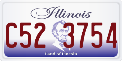 IL license plate C523754