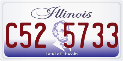 IL license plate C525733