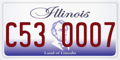 IL license plate C530007
