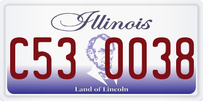 IL license plate C530038