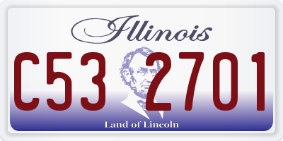 IL license plate C532701