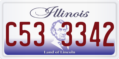 IL license plate C533342