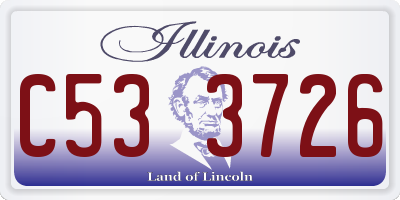 IL license plate C533726