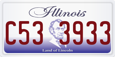 IL license plate C533933