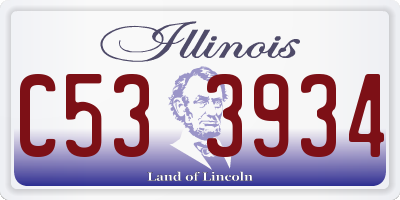 IL license plate C533934