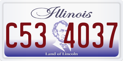 IL license plate C534037