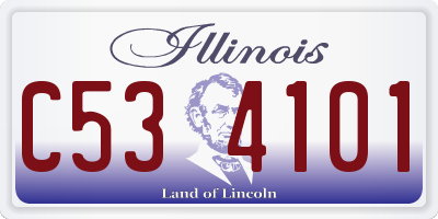 IL license plate C534101