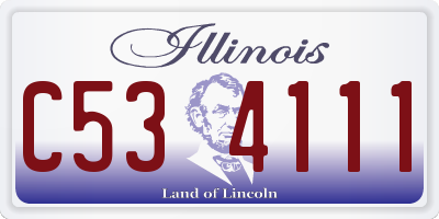 IL license plate C534111