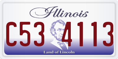 IL license plate C534113