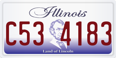 IL license plate C534183