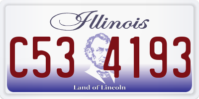 IL license plate C534193