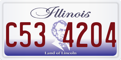 IL license plate C534204
