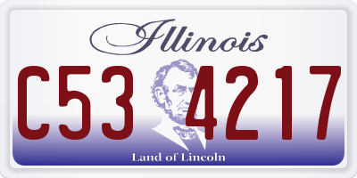 IL license plate C534217