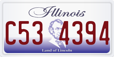 IL license plate C534394