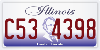 IL license plate C534398